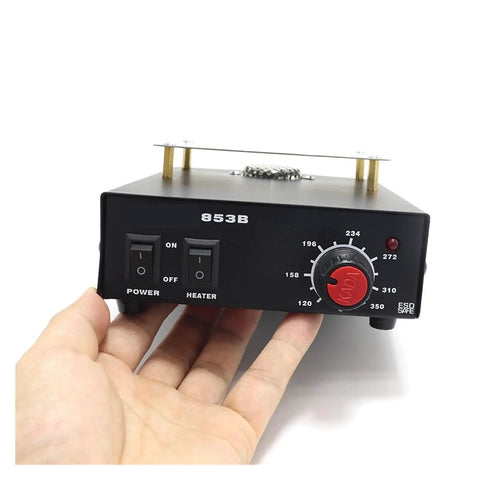 Pro Grade Lab Hot Plate 540W Preheating Station For BGA PCB Desoldering And Rework, front view power and heat controls