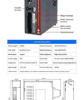 Diagram of A-5 200W 400W 600W Servo Motor With Drive Pack Heavy Duty Industrial Servo System specifications and installation instructions.