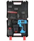Heavy Duty Cordless Impact Hammer Drill With 48 Nm Adjustable Torque And Multi Speed Trigger For Drilling Wood Metal Concrete Tough As Nails Battery Powered Workhorse That Gets Any Job Done Smooth in carrying case with accessories.