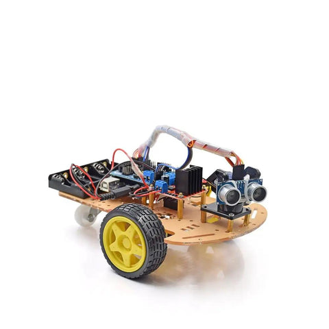 Smart Robot Car Chassis Kit With UNO R3 Module For Educational DIY STEM Toy 2WD With Battery Box And Speed Encoder