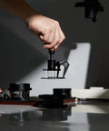 Level Up Your Daily Brew Game With This Dope 10 Needle Espresso WDT Distribution Tool And Rotary Dosing Funnel in use.