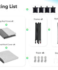 Packing list for 12x12 Pop Up Gazebo Canopy Tent One Person Setup Easy Portable Instant Folding Shelter With UV50 Protection