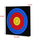 Backyard Archery Target For Youth, Kid Friendly EVA Foam, Lightweight and Waterproof, square target showing dimensions