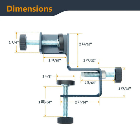 Dimensions of Drawer Front Installation Clamps Adjustable Cabinet Face Clamp Set for Quick Mounting and Precise Alignment