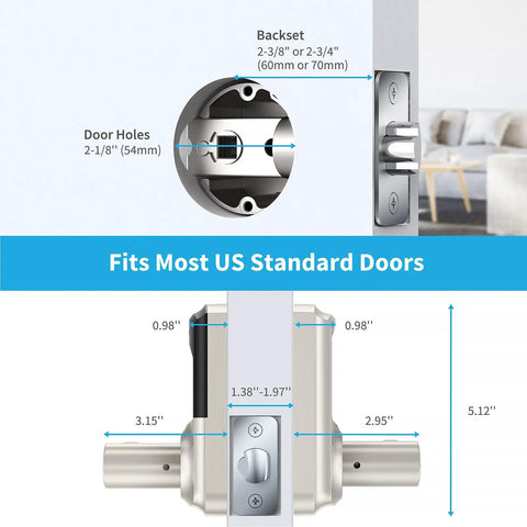 Top Shelf Touchscreen Keyless Entry Door Lock With Blue Backlit Keypad And Satin Nickel Finish For No Sweat Front Door Security Setup And Digital Smart Backup