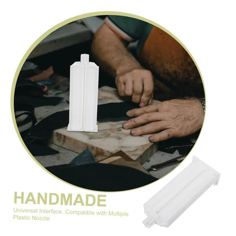Plastic Adhesive Cartridge Set for Industrial Bonding 1 to 1 Ratio with Reliable Flow Control Precise Glue Dispensing 10 Pack Compatible With Standard Nozzles Ideal for Outdoor Repairs and Pro Grade Long Run Use, white cartridge