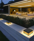 Outdoor Square Post Lights 11 Inch Dope Pillar Lamps Built Tough From Die Cast Aluminum Waterproof LED Path Lighting For Patio