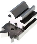 Beefy Full Angle V Block Fixture For Drilling Milling And Grinding, Hardened Steel With Adjustable Side Screws To Stop Tilting, 3.5 By 1.875 By 1.875 Inches, Rugged Precision Shop Tool on white background