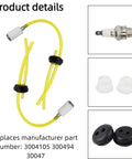 Two Hole Grommet Fuel Line And Spark Plug Primer Bulb Kit For Earthquake Auger Walk Be Hind Edger With Filters And Lines That Are Awesome Fit Guaranteed To Fix Your Machine Today. Yellow fuel lines, spark plug, bulbs and filters set