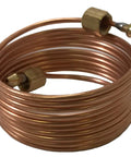 Copper oil-pressure gauge line coil with brass fittings, 72-inch length for automotive use