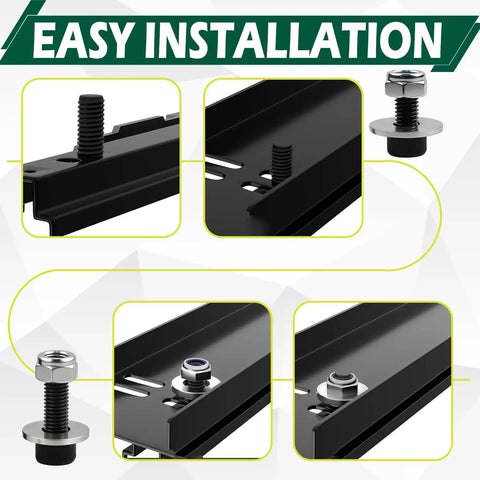 Bottom Mount Seat Hardware Kit For Racing Seats Sliders And Brackets, Complete Mounting Combo With Eight Bolts Eight Washers Eight Nuts