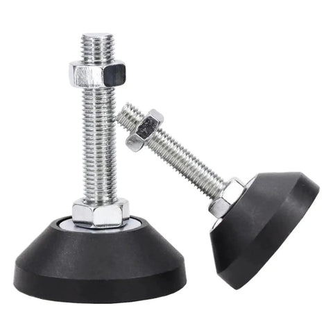 Rock Solid Adjustable Leveling Feet Four Pack Universal Furniture Support Legs With M8 M10 Thread Swivel Base Slick Glide Pads
