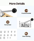 Pro Grade Ring Bender Tool Kit For DIY Jewelry Making With Dies, sturdy base, practical handle, and clear markings visible.