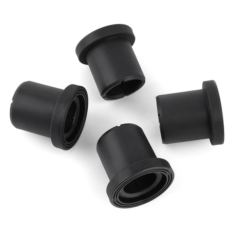 Badass 4 Piece Flanged Sleeve Control Arm Bushings Suspension Isolators, black rubber parts, designed for John Deere Gator Xuv 625i 825i 855d.
