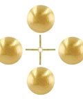 Mini Round Solid Brass Knobs Set Gold Half Inch Slick 4 Pack With 8 Mounting Screws For Jewelry Boxes Small Drawers Cabinets DIY Projects Perfect For Jewelry Boxes Small Chests Desks And Craft Furniture Makeovers.