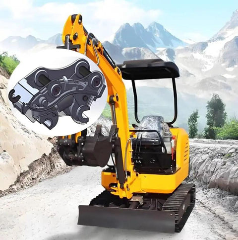 Tough As Nails Quick Hitch For Mini Excavators 0.8 To 1.5 Ton With 90mm Span And 25mm Hole Diameter Easy Quick Change Coupler