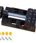 Compact Aluminum Alloy Vise Clamp On Bench Vise for DIY Drilling Woodworking and Fine Parts Holding with included screws and washers