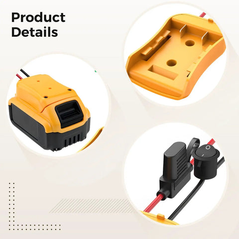Plug And Play DIY Battery Conversion Kit For Toys And RC Trucks, Robots, And More, 18V 20V DCB Series Compatible Adapter Details