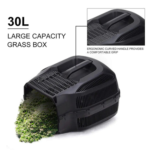 30L grass box for 13 Inch Corded 2-In-1 Electric Lawn Mower With Grass Bag Folding Handle Adjustable Cutting Height 12 Amp Push Mower