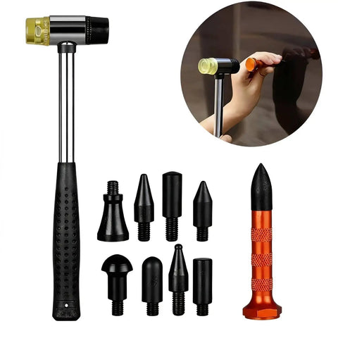 Beast 91-Piece Paintless Dent Repair Kit hammer and tips with glue tabs dent lifter for car hail dents no paint needed.