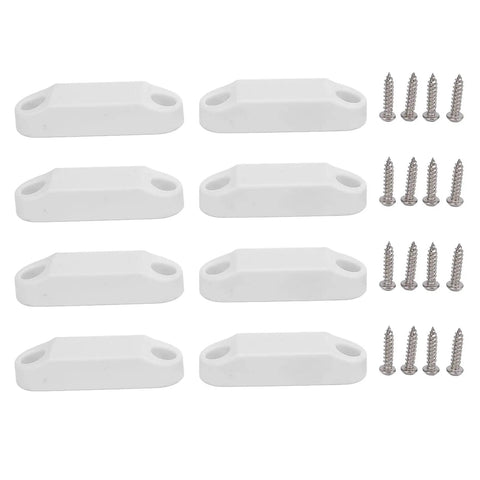 Magnetic Baggage Door Catch Kit For RVs And Trailers, Easy Install, Enhanced Security, 4 Pairs with screws, white design