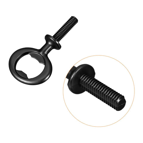 Heavy Duty Zinc Alloy Screw In Bottle Opener 4 Piece Set Matte Black cap remover with threaded stem for bars and parties.