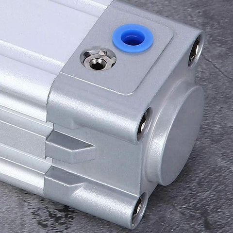 Close-up of 32mm Bore Aluminum Pneumatic Cylinder Built Tough With Adjustable Cushioning Rust Resistant Aluminum Alloy Body