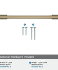 Golden Champagne Riva Cabinet Pull 5 1/16 Inch Center To Center 5 11/16 Inch Overall Length with installation screws included