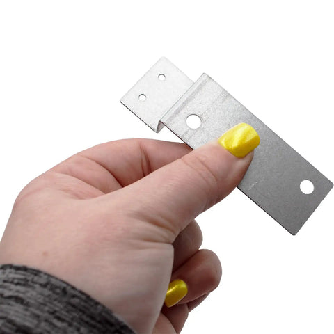 Person holding bracket for Ice Machine Water Valve Replacement IH9124 000009124 Compatible With Select Ice Makers, 220 240V