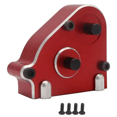 Metal Transmission Gearbox And Transfer Case Upgrade For 1/12 MN86 MN86S MN86K MN86KS MNG500 Crawler High Strength Aluminum Housing Enhanced Torque Impact Resistant Red Finish, red metal gearbox with screws