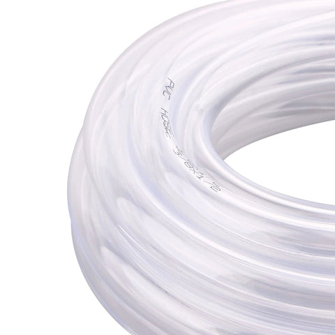 Clear vinyl tubing, 3/8 in ID x 1/2 in OD, food-grade PVC hose, 10 ft coil for homebrewing