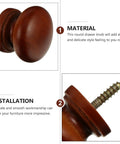 Solid Wood Cabinet Knob Set With Vintage Door Handles Self Tapping Easy Install Cupboard Dresser Knobs Wood Furniture Pulls
