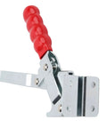 Workhorse Welding Toggle Clamp Downstroke Fixture With 182Kg Holding Force Galvanized Vertical Clamp For Rock Solid Workholding Elbow Style Hand Tool GH12205 For Metal Fabrication, red handle