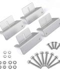 Z Mounting Brackets For Solar Panels 50W To 300W Set Of 4 Durable Aluminum Racks For Roofs RVs Boats Trailers And Off Grid Installations Easy On Irregular Surfaces with screws and nuts.