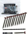 Flat Head One Quarter Inch Concrete Screws Kit With RedSeal Moisture Barrier showing 12 screws, drill bit, and driver bit