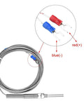 M8 Thread Type K Thermocouple With 30Mm Probe, Lightning Fast Temperature Sensor For 0-400C, features 5M wire and probe details.
