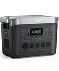 Infinity 2000 Pro Portable Power Station 2048Wh LiFePO4 Battery, 2400W AC Output, front view with outlets and display