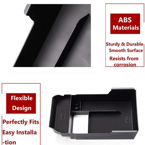 Mazda CX30 Center Console Organizer Tray and Armrest Storage Box in ABS material, flexible design, ideal for 2020-2026 models.