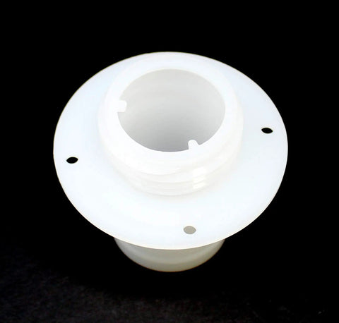 White fuel tank filler neck kit for aftermarket jet ski gas cap with gasket, black finish, compatible with OEM 59231-3734.
