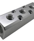 3 Way Pneumatic Manifold Air Distribution Block With Aluminum Alloy Construction Heavy Duty And High Pressure Resistant