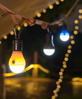 Go-To USB Rechargeable LED Camping Lanterns Four Pack With Clip Hook Hanging Design illuminating outdoor tent at night