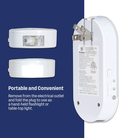 3 Pack 4 in 1 Power Outage Night Light With Motion Sensor Auto Dim Rechargeable Emergency LED Flashlight Plug In example