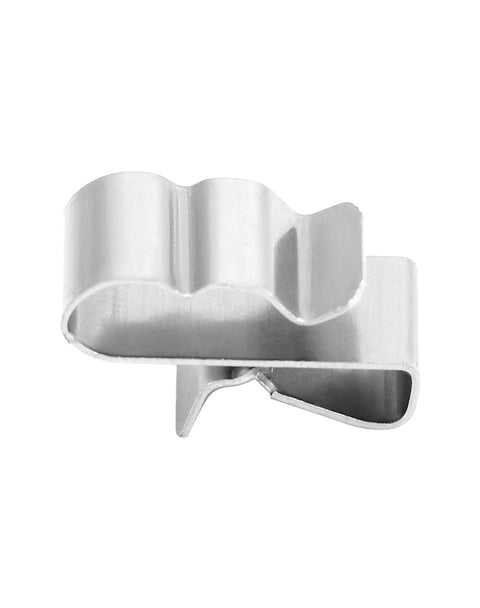 Premium Built Tough 100 Piece 304 Stainless Steel Solar Panel Clip showing non-slip grip design for wiring applications.