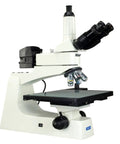 400X Plan Trinocular Inspection Microscope With Seidentopf Head, 360-Degree Rotatable, 30-Degree Tilt, Quintuple Nosepiece, Widefield EW10X-22 Eyepieces, 48-75mm Adjustable Interpupillary, Lab-Grade Microscope For Education And Electronics, front view