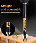 Faqeegi 20pc 4-in impact hex bit set with magnetic CNC tips and yellow handle front view