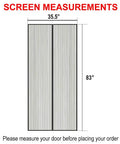 Heavy Duty Magnetic Screen Door With Micro Mesh For Easy Hands Free Entry And Exit No Fuss, Screen Size 35.5 By 83 Inches Measurements