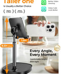 Dope Ergonomic Adjustable Desk Phone Stand For Home Office And Gaming Setup Holds iPhone iPad Switch 8.5 Inch Height