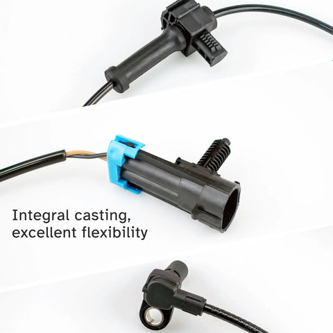 Rear Abs Wheel Speed Sensor Pair Fits 07 To 13 Chevy Silverado 1500 2500 3500 And Gmc Sierra connections with integral casting