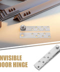 Stainless Steel Pivot Hinge System For Hidden Doors And Bookcase Doors, 360 Degree Rotatable, concealed upper and lower hinges