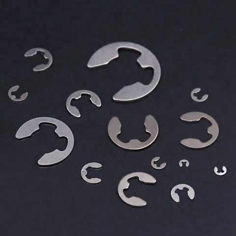 Stainless Steel E Clips And Circlips Washer Kit With 580 Piece Assortment For External Retaining Rings 1.2 To 15 Mm Fit Pulleys And Shafts